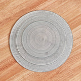 HOMEBOX | Destan 3-Piece Textured Round Glass Decorative Tray Set | 165851731