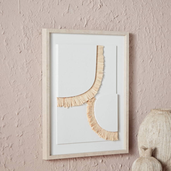 HOMEBOX | Oliver 3D Framed Canvas with Natural Accents - 40x50x3 cm | 165880878