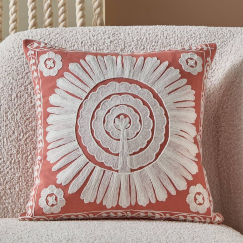 HOMEBOX | Cancun Crewel Medallion Embroidered Cushion Cover - 45x45 cm | 166629489