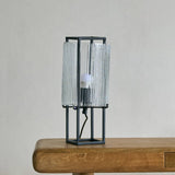 HOMEBOX | Aron Metal Table Lamp with Textured Glass - 16x35 cm | 166643582