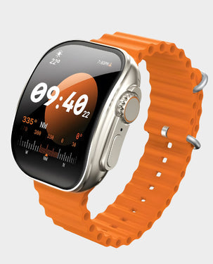 MOXEDO |  Curve Smart Watch 2.01 inch Super AMOLED Display Wirless Charging Fitness And Health Tracker IP67 Water Proof Orange | MX-SW023-OG