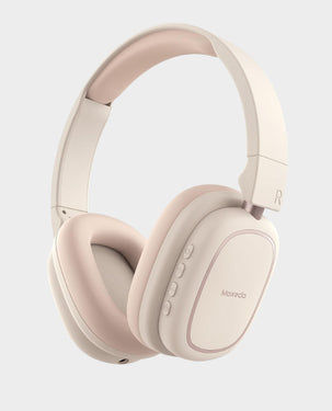 MOXEDO | Rave Bass Wireless Headphones 40mm Drivers 33 Hours Battery Life Active Noise Cancellation Multifunction Control Bluetooth 5.3 Beige | MX-WH024