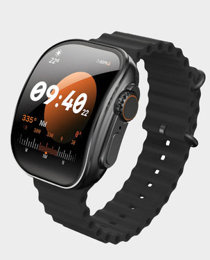 MOXEDO | Curve Smart Watch 2.01 inch Super AMOLED Display Wirless Charging Fitness And Health Tracker IP67 Water Proof Black | MX-SW023-BK