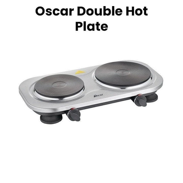 OSCAR | Double Hot Plate Fast Heating Durable Design Reliable Performance Silver | OHP-20S