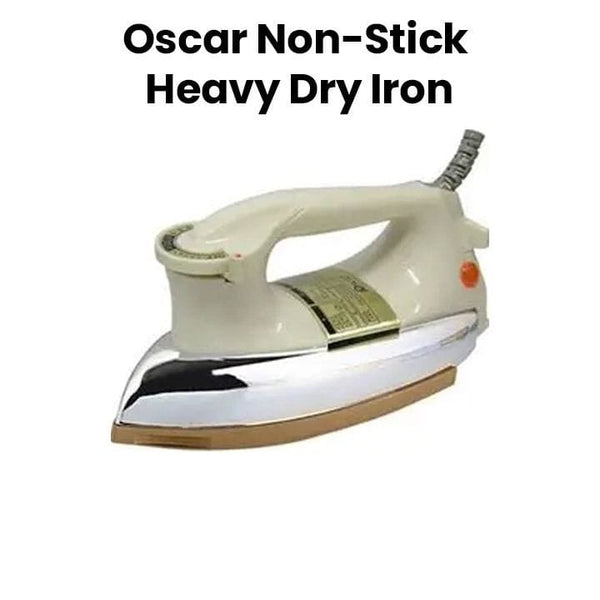 OSCAR | Non Stick Heavy Dry Iron  Non-Stick Iron Base Strong Heating Element Temperature Control Settings Lightweight And Portable Multicolor | OMH-3550