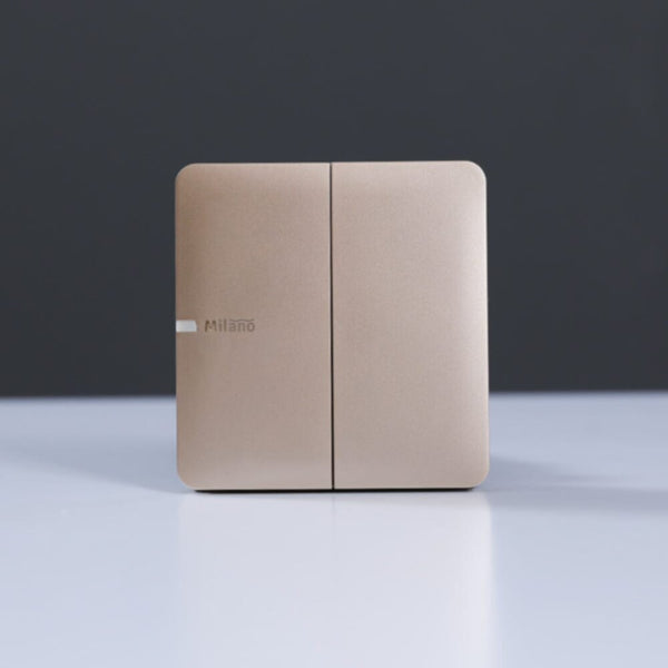 MILANO | 10A 2 Gang 1 Way Switch Gd Ps | 210100300329