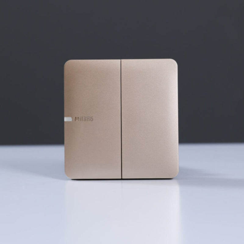 MILANO | 10A 2 Gang 1 Way Switch Gd Ps | 210100300329