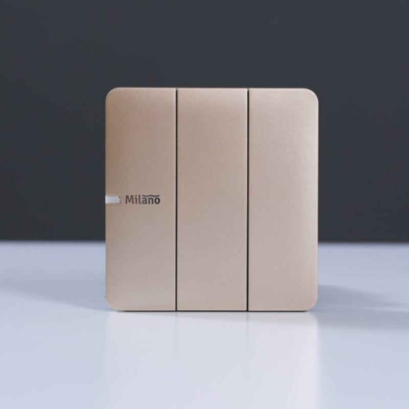 MILANO | 10A 3 Gang 2 Way Switch Gd Ps | 210100300332