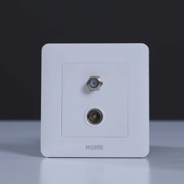 MILANO | Tv & Satellite Outlet Wh Ps | 210100300386
