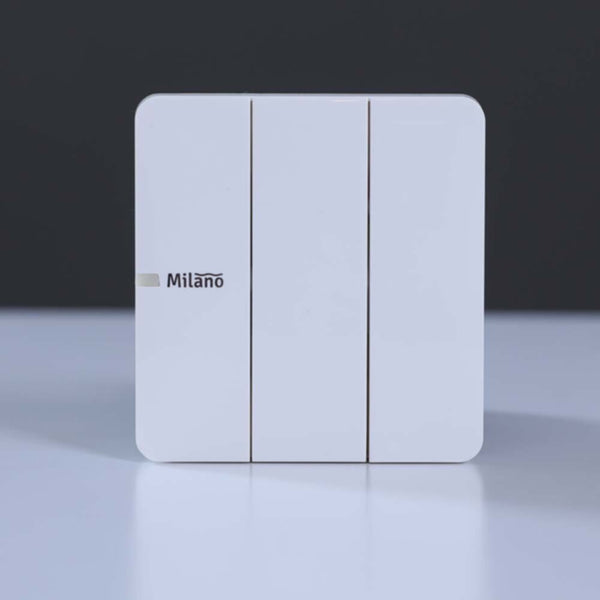 MILANO | 10A 3 Gang 2 Way Switch Wh Ps | 210100300392