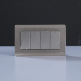 MILANO | 4 GANG 1 WAY SWITCH (3x6) GD | 210800100068