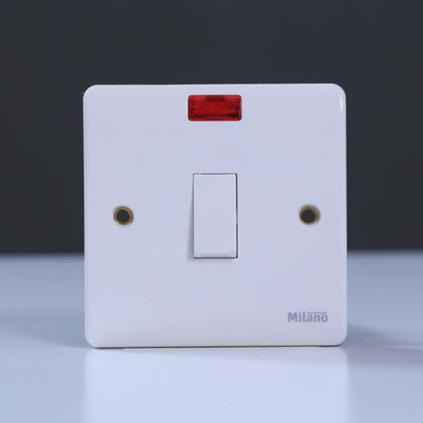 MILANO | 20A Dp Switch With Neon White | 210800300002
