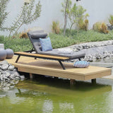 DANUBE | Sunny Lounger With Side Table Grey | 231202707592