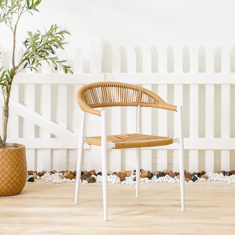 DANUBE | Verde Rope Chair Beige White | 231202708691