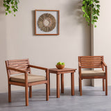 DANUBE | Coral 1 + 2 Seater Wooden Balcony Set Brown | 231202709363