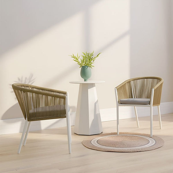 DANUBE | Cairo 1 + 2-Seater Balcony Set White Yellow | 231202709665
