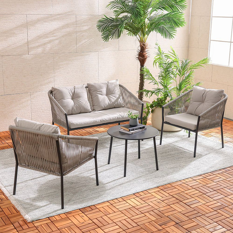 DANUBE | Majestic 4 Seater Sofa Set Grey Black | 231202709702