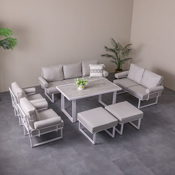 DANUBE | Clarke 9 Seater Sofa Set Grey | 231202709734