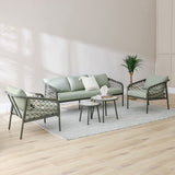 DANUBE | Aldrin 5-Seater Sofa Set - Green/White