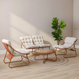 DANUBE | Zoya 4 Seater Sofa Set Orange Cream | 231202709778