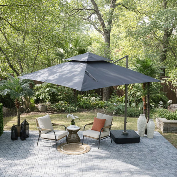 DANUBE | Alina Umbrella With Base Grey | 231202709780
