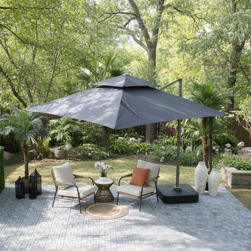 DANUBE | Alina Umbrella With Base Grey | 231202709780