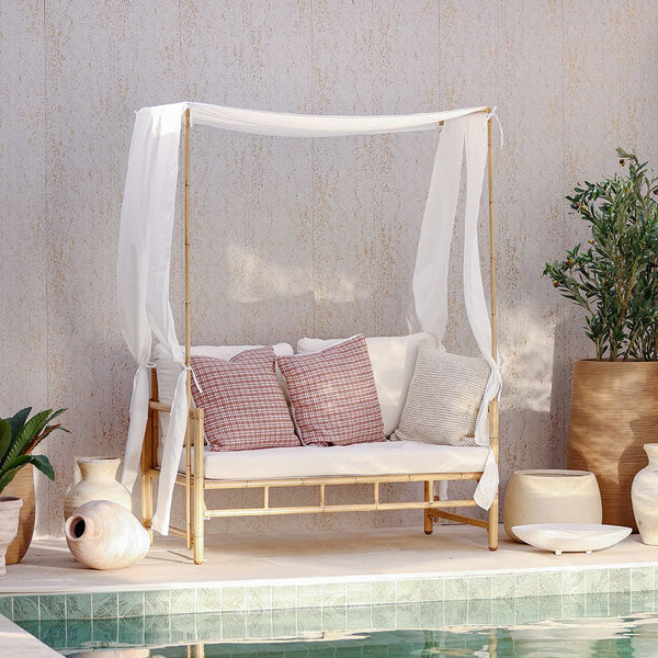 DANUBE | Serena Bistro Canopy Sofa White Bamboo | 231202709803