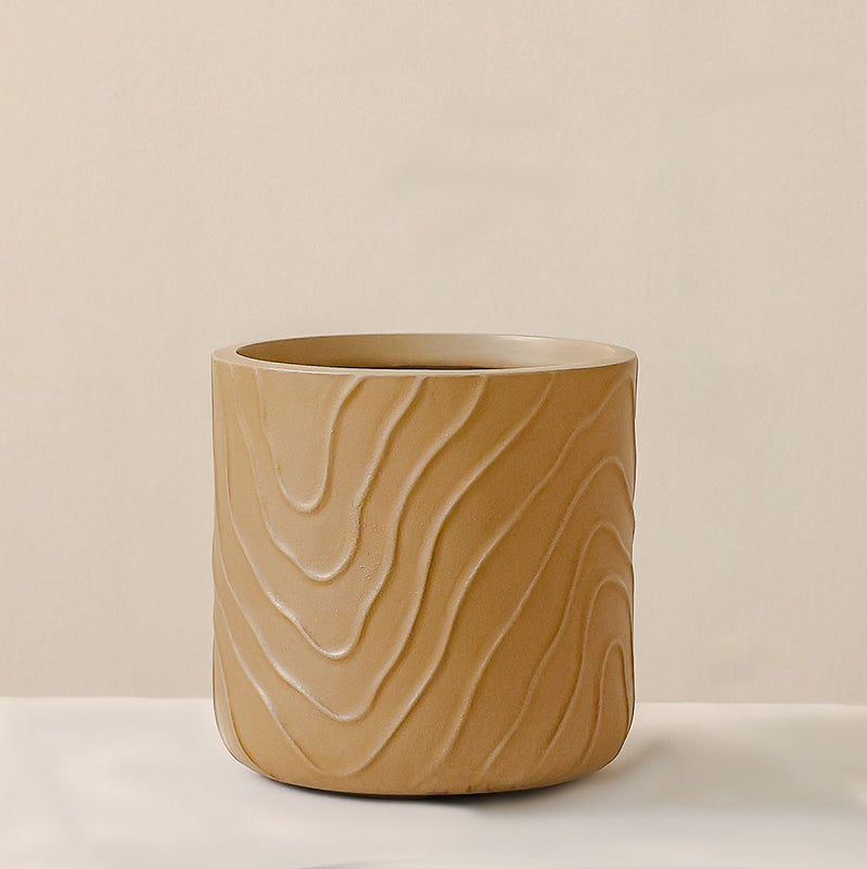 DANUBE | Fibre Clay Pots Abstract Design-36X36X36 Cm | 231202709932