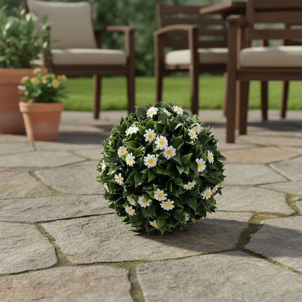 DANUBE | Artificial Topiary Ball Bougainvillea Daisy 28 cm | 231202709952