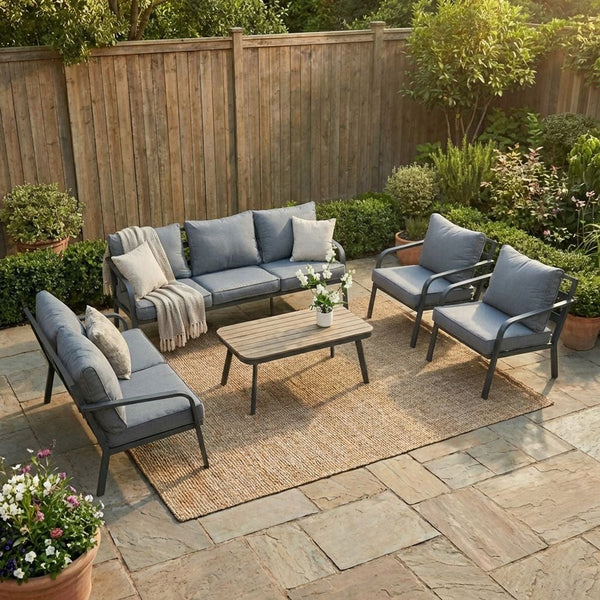 DANUBE | Ivory 7 Seater Sofa Set Grey | 231202710135