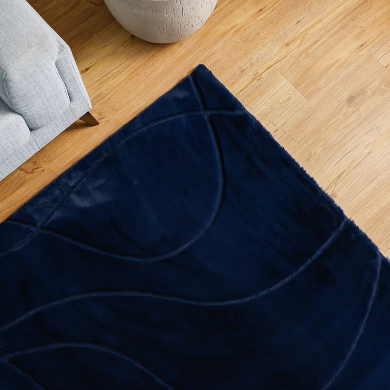 DANUBE | Textra Soft Fur Soild Rug Blue 160x230 cm | 231300471908