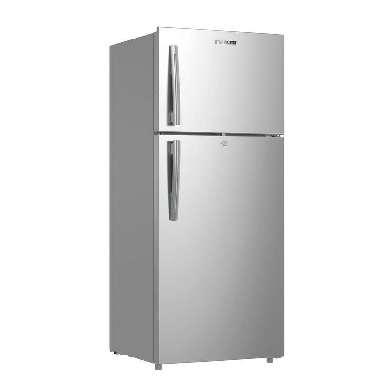 NIKAI | Double Door Refrigerator 413L Net Capacity Silver | NRF601FSSINV