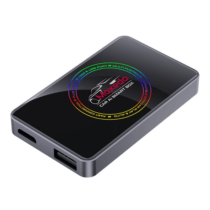 MOXEDO | Plug And Play Car Play AI Smart Box 4K HDMI Port Wireless CarPlay And Android Auto Adapter Compatible With iOS And Android Devices | MX-CSB001