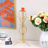 DANUBE | Arianna Classical Pillar Candle Holder 22x22x67 cm - Gold | 290104600817