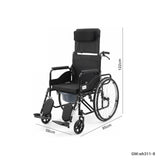 Full-Lying Foldable Wheelchair Reclining Backrest |  wh311-8