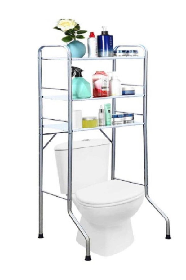 3-Tier Toilet Storage Shelf Silver | 539 55