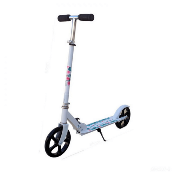 Foldable Scooter Large 8"inch Wheels White | 307 2 w