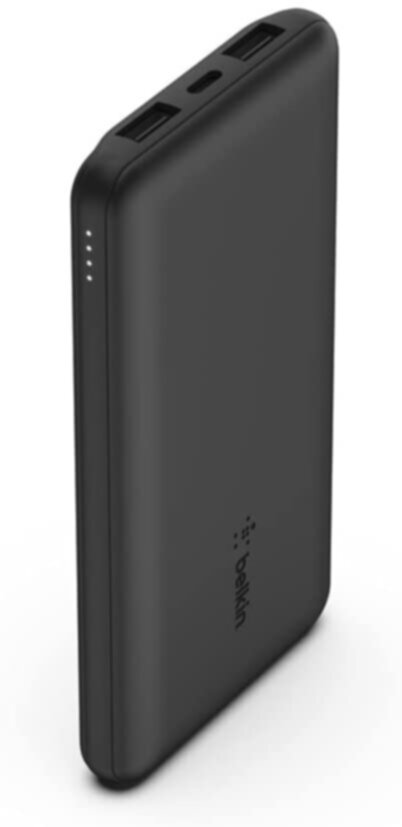 BELKIN | 10K Power Bank With Usb-C 15W, Dual Usb-A, 15Cm Usb-A To C Cable, Black | BPB011btBK