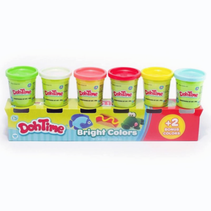 TOYPRO | Doh Time Bright Colors 4 Plus 2 Pack 2 Assorted | 3216