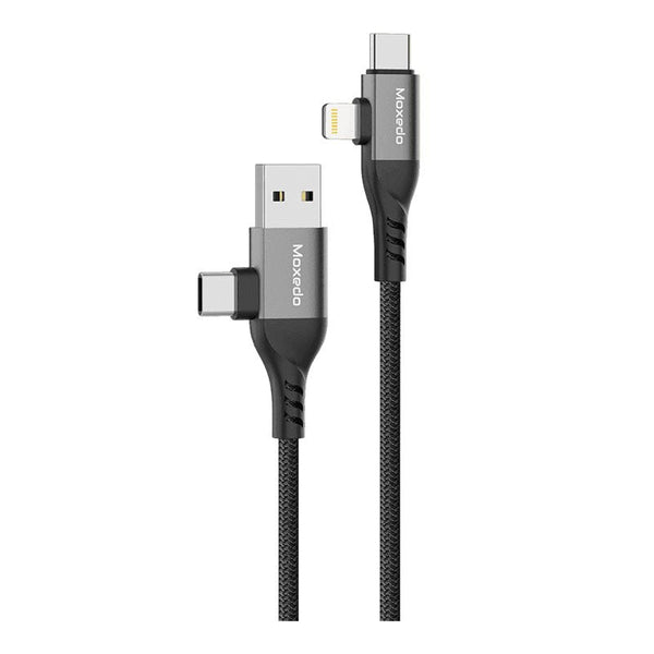 MOXEDO | 4 In 1 Charging Cable PD 3.0 60W 100cm Nylon Braided Cable Multi Functional Fast Charging Cable Compatible With All Type C Device And Lightning Device | MX-NC079