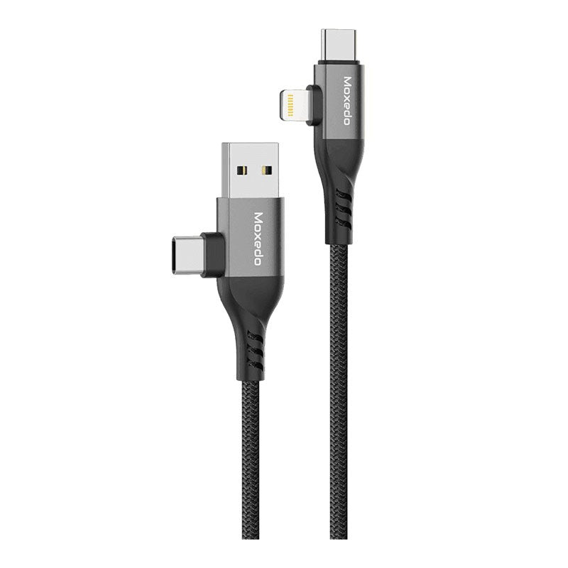 MOXEDO | 4 In 1 Charging Cable PD 3.0 60W 100cm Nylon Braided Cable Multi Functional Fast Charging Cable Compatible With All Type C Device And Lightning Device | MX-NC079