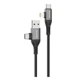 MOXEDO | 4 In 1 Charging Cable PD 3.0 60W 100cm Nylon Braided Cable Multi Functional Fast Charging Cable Compatible With All Type C Device And Lightning Device | MX-NC079