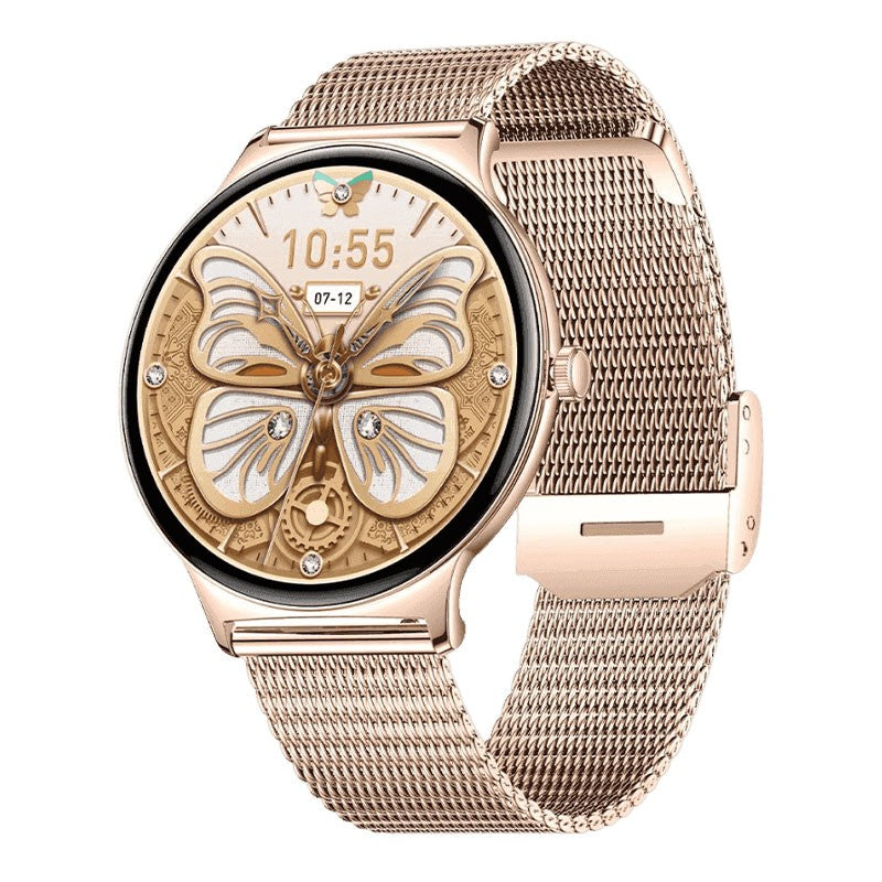 MOXEDO | Glory 1.43 Inch Amoled HD Display Fitness Watch Real Time Health Monitoring, 100 Plus Watch Faces 120 Plus Sports Modes Fitness Activity Tracker For iOS And Android Rose Gold | MX-SW012-RG