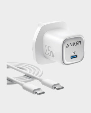 ANKER | USB-C 25W Charger with USB-C To USB-C Cable 5ft Cable Length Compatible with Android & iPhone White | B2656K21