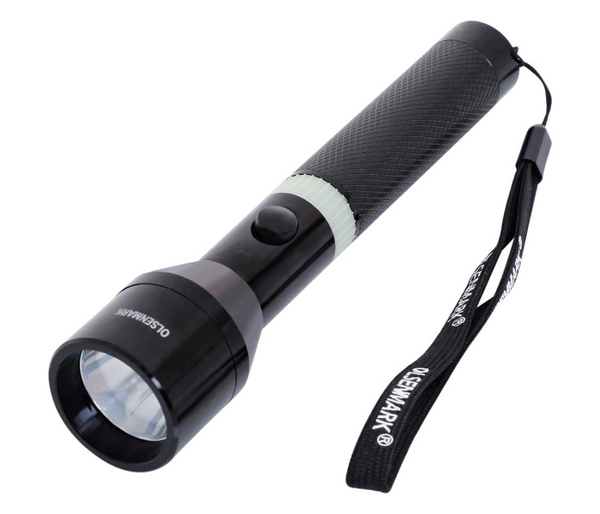 OLSENMARK | Rechargeable LED Flashlight Black White | Rechargeable LED Flashlight Black/White