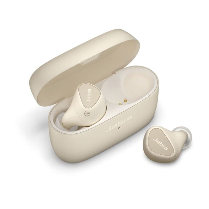 JABRA | Elite 5 True Wireless In-Ear Headphones with Active Noise Cancellation Gold Beige | 100-99181001-60