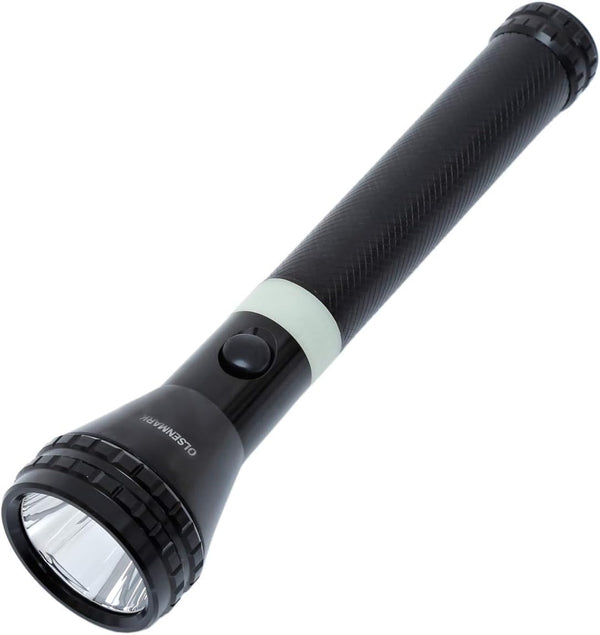 OLSENMARK | Rechargeable LED Flashlight Torch Black/Grey 210mm | OMFL2606