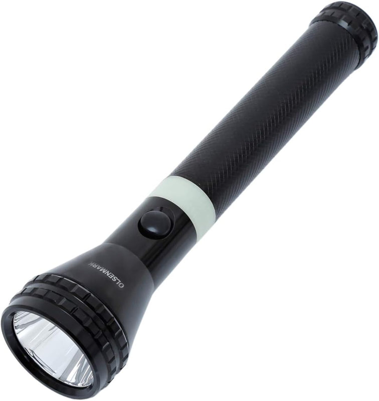 OLSENMARK | Rechargeable LED Flashlight Torch Black/Grey 210mm | OMFL2606
