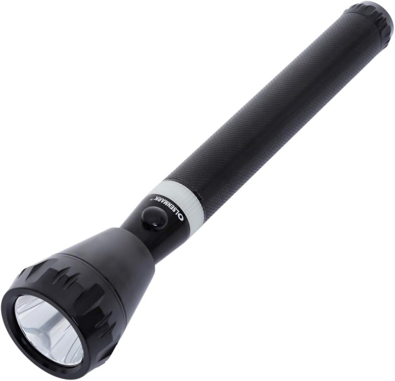 OLSENMARK | Rechargeable Led Flashlight With Night Glow Black | OMFL2648
