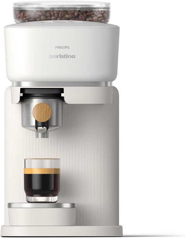 PHILIPS | Baristina Espresso Machine Grind Tamp & Brew Coffee Beans in One Swipe | BAR302/20